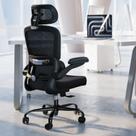 Cadeira de Escritório TRALT Ergonômica em Tela com Apoios de Braço Rebatíveis Preta