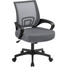 Cadeira de escritório Yaheetech Mid Back Executive Task cinza escuro