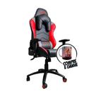 Cadeira de Gamer Ergonômica Reclinável Cor Vermelho e Preto