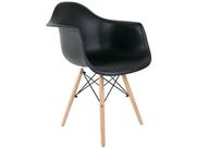 Cadeira de Jantar Charles Eames com Braço I Preta