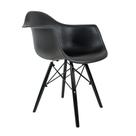 Cadeira de Jantar Charles Eames com Braço II Preta