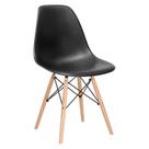 Cadeira de jantar Charles Eames Eiffel DSW em Polipropileno - Preto