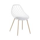 Cadeira De Jantar Cloe Branca Base Aco Rivatti Kit 2 Unid Cadeira De Jantar Cloe Branca Base Aco Rivatti Kit 2 Unid