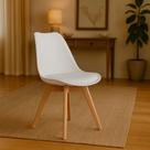 Cadeira De Jantar Cozinha Empório Tiffany Saarinen Base Wood