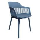 Cadeira de Jantar Design Marcela Azul com Estofado