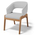 Cadeira de Jantar e Estar Living Estofada Lince L02 Linho Cinza - Lyam Decor Cadeira de Jantar e Estar Living Estofada Lince L02 Linho Cinza - Lyam Decor