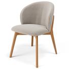 Cadeira de Jantar e Estar Living Estofada Mia L02 Bouclê Creme - Lyam Decor Cadeira de Jantar e Estar Living Estofada Mia L02 Bouclê Creme - Lyam Decor
