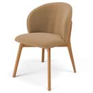 Cadeira de Jantar e Estar Living Estofada Mia L02 Bouclê Mostarda - Lyam Decor Cadeira de Jantar e Estar Living Estofada Mia L02 Bouclê Mostarda - Lyam Decor