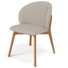 Cadeira de Jantar e Estar Living Estofada Mia L02 Linho Bege - Lyam Decor Cadeira de Jantar e Estar Living Estofada Mia L02 Linho Bege - Lyam Decor