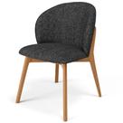 Cadeira de Jantar e Estar Living Estofada Mia L02 Linho Chumbo - Lyam Decor Cadeira de Jantar e Estar Living Estofada Mia L02 Linho Chumbo - Lyam Decor