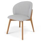 Cadeira de Jantar e Estar Living Estofada Mia L02 Linho Cinza - Lyam Decor Cadeira de Jantar e Estar Living Estofada Mia L02 Linho Cinza - Lyam Decor
