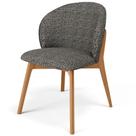 Cadeira de Jantar e Estar Living Estofada Mia L02 Linho Mescla Chumbo - Lyam Decor Cadeira de Jantar e Estar Living Estofada Mia L02 Linho Mescla Chumbo - Lyam Decor