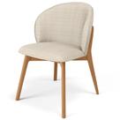 Cadeira de Jantar e Estar Living Estofada Mia L02 Linho Palha - Lyam Decor Cadeira de Jantar e Estar Living Estofada Mia L02 Linho Palha - Lyam Decor