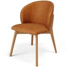 Cadeira de Jantar e Estar Living Estofada Mia L02 material sintético Canela - Lyam Decor Cadeira de Jantar e Estar Living Estofada Mia L02 material sintético Canela - Lyam Decor