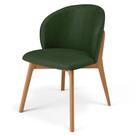 Cadeira de Jantar e Estar Living Estofada Mia L02 material sintético Verde Musgo - Lyam Decor Cadeira de Jantar e Estar Living Estofada Mia L02 material sintético Verde Musgo - Lyam Decor