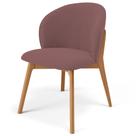 Cadeira de Jantar e Estar Living Estofada Mia L02 Suede Rosê - Lyam Decor Cadeira de Jantar e Estar Living Estofada Mia L02 Suede Rosê - Lyam Decor