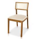 Cadeira de Jantar e Living Millie com Tela Natural Estofada material sintético - Desk Design