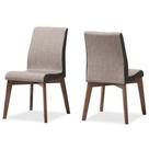 Cadeira de Jantar Estofada Baxton Studio Kimberly Gravel