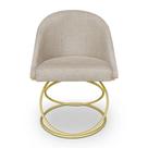 Cadeira De Jantar Luxo Base De Metal Dourado Sala Esritório Recepção Suede Veludo Bege Do Lar Móveis Cadeira De Jantar Luxo Base De Metal Dourado Sala Esritório Recepção Suede Veludo Bege Do Lar Móveis