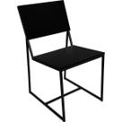 Cadeira de Jantar Sala Escritório Dakota em Aço e MDF - Preta Cadeira de Jantar Sala Escritório Dakota em Aço e MDF - Preta