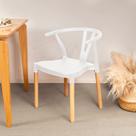 Cadeira de Jantar Wishbone Yescasa Branco