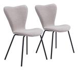 Cadeira de jantar Zuo Thibideaux cinza claro empilhável 51x51x83 cm