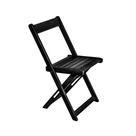 Cadeira de Madeira Dobrável Modelo Bistro Premium para Varanda Externa Prática e Funcional - Preto Cadeira de Madeira Dobrável Modelo Bistro Premium para Varanda Externa Prática e Funcional - Preto