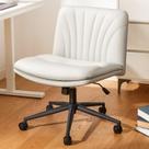 Cadeira de mesa de escritório Marsail PU Leather ajustável giratória cinza bege Cadeira de mesa de escritório Marsail PU Leather ajustável giratória cinza bege