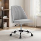 Cadeira de mesa de escritório Simple Deluxe cinza sem braços com rodas