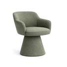 Cadeira de Mesa de Jantar Jade Base Cone Linho Verde - Nexta Casa