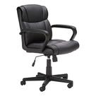 Cadeira de mesa de trabalho para computador de escritório Amazon Basics acolchoada preta