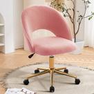 Cadeira de mesa Vanity Furniliving Cute Office com encosto para meninas