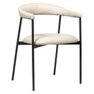 Cadeira de Metal para Sala de Jantar Maya Estofada Elegante, Confortável e Resistente