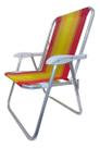 Cadeira De Praia Alta Nylon Encosto Alto Aluminio Ronchetti