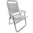 Cadeira De Praia Alta Sanete Encosto Alto Aluminio Ronchetti Cor Branco