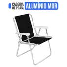 Cadeira de Praia Alumínio Mor Cor Preta