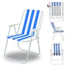 Cadeira De Praia Camping Pesca Rave Retrátil Resistente De Aço Simples Cor Azul Claro Snel Camping