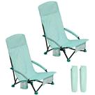 Cadeira de praia dobrável SUNNYFEEL High Back para adultos 136 kg
