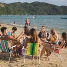 Cadeira de praia e piscina modelo alto em aluminío estampas sortidas Cadeira de praia e piscina modelo alto em aluminío estampas sortidas