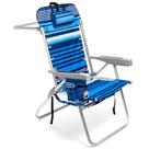 Cadeira de praia Homevative, mochila alta dobrável, azul de maré alta