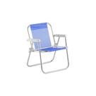 Cadeira de praia infantil azul e rosa aluminio sannet - ronchetti