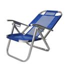 Cadeira de Praia Reclinável Ipanema Azul Royal Alumínio 5 Posições Botafogo Lar e Lazer Cadeira de Praia Reclinável Ipanema Azul Royal Alumínio 5 Posições Botafogo Lar e Lazer