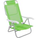 Cadeira de Praia Reclinavel Sunny Sannet 6 Posicoes Aluminio Bel Verde