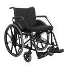 Cadeira de rodas aço poty obeso 150kg 50cm preta jaguaribe