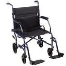 Cadeira de rodas de transporte Carex, assento dobrável de 19 polegadas, leve Cadeira de rodas de transporte Carex, assento dobrável de 19 polegadas, leve
