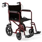 Cadeira de rodas de transporte Medline leve e dobrável de 12"