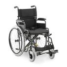 Cadeira de Rodas Dellamed Dobrável em Aço até 120 Kg Cinza e Preto D400-T40