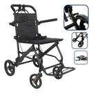Cadeira De Rodas Dobrável Leve Compacta Transporte Pequena Preto