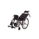 Cadeira de Rodas Reclinável Angra 44CM Pneu Inflável Preta AÇO (ATÉ 100KG) - Carone