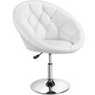 Cadeira de toucador Yaheetech Makeup Swivel em altura ajustável branca